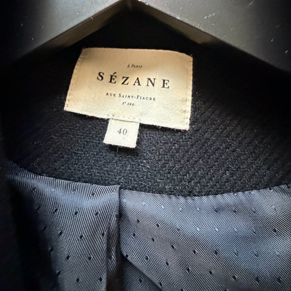Sezane James Coat Noir (Black) - Size 40 (US 8) - Picture 4 of 6